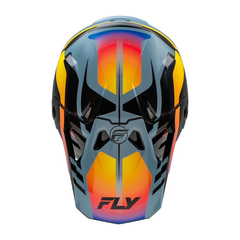 Motorcrosshelm FLY Racing Formula CP zwart-grijs-regenboog