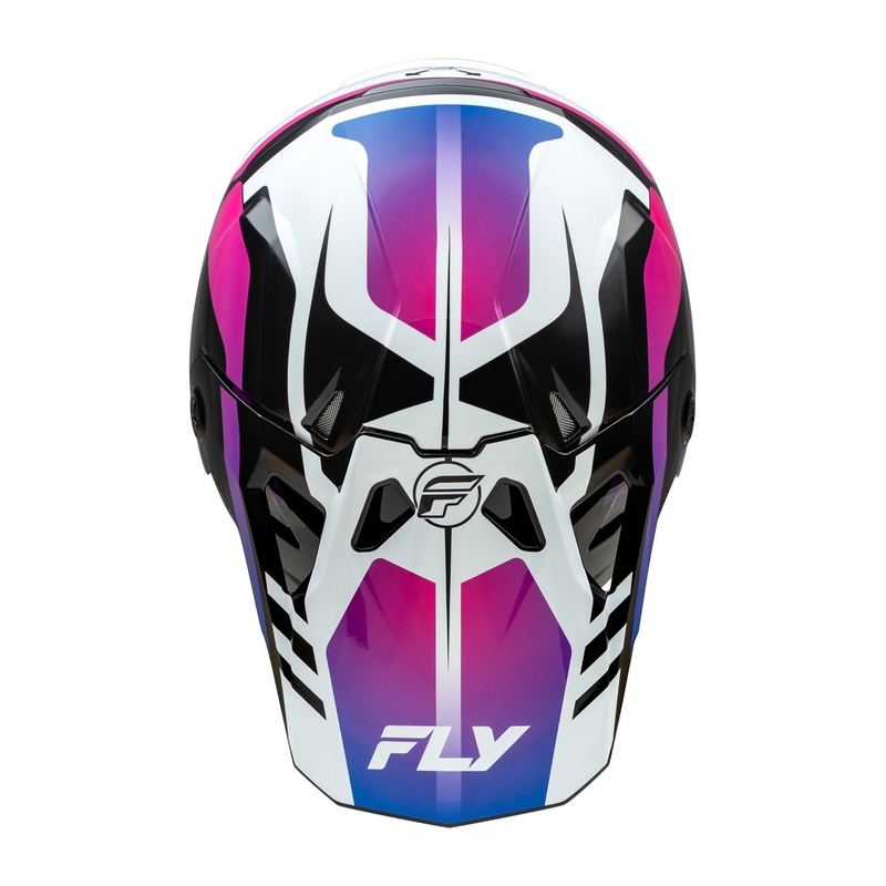 Motorcrosshelm FLY Racing Formula CP wit-zwart-paars