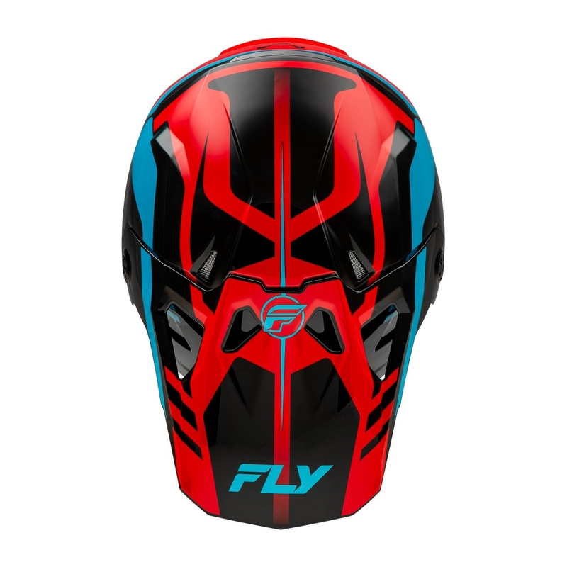 Motorcrosshelm FLY Racing Formula CP rood-zwart-blauw