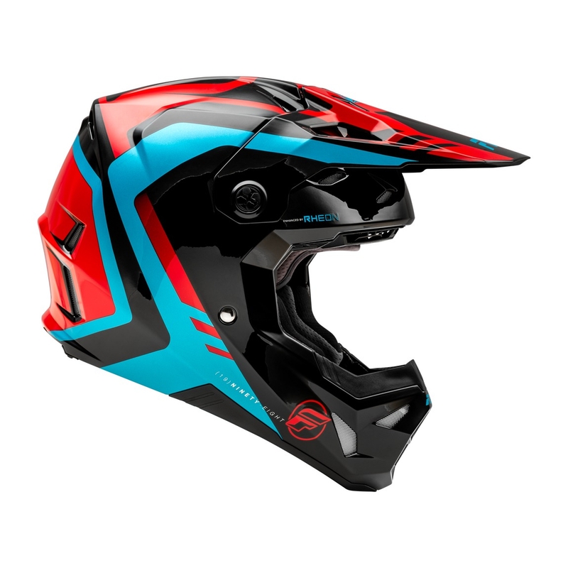 Motorcrosshelm FLY Racing Formula CP rood-zwart-blauw