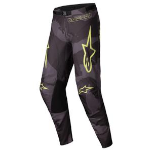 Alpinestars Racer Hollow Motorcross Broek donker camo-fluo geel