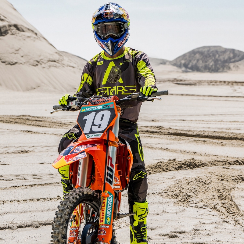 Alpinestars Racer Hollow Motorcross Broek donker camo-fluo geel