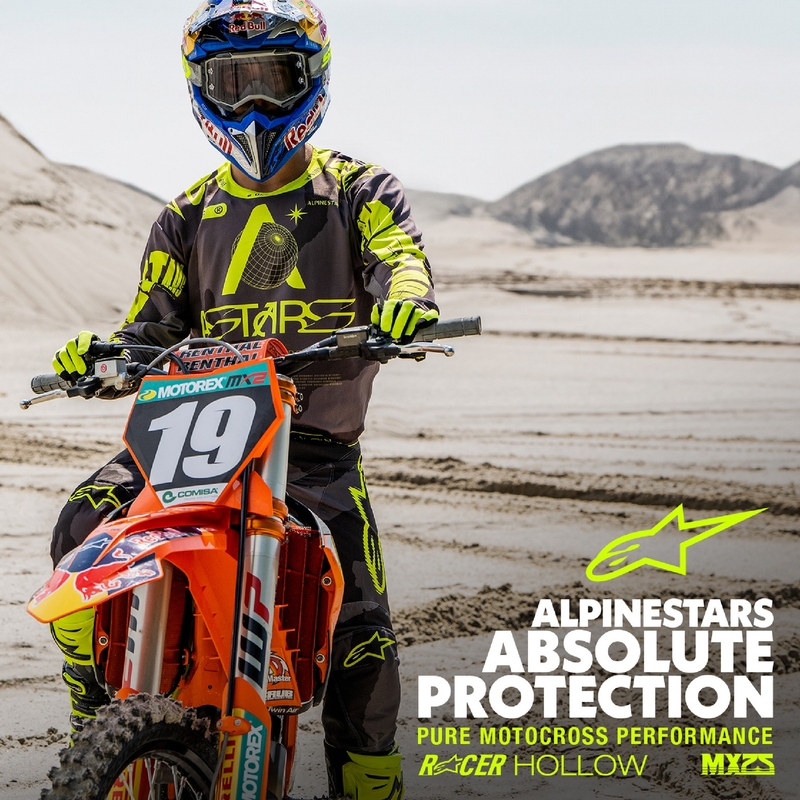 Alpinestars Racer Hollow Motorcross Broek donker camo-fluo geel