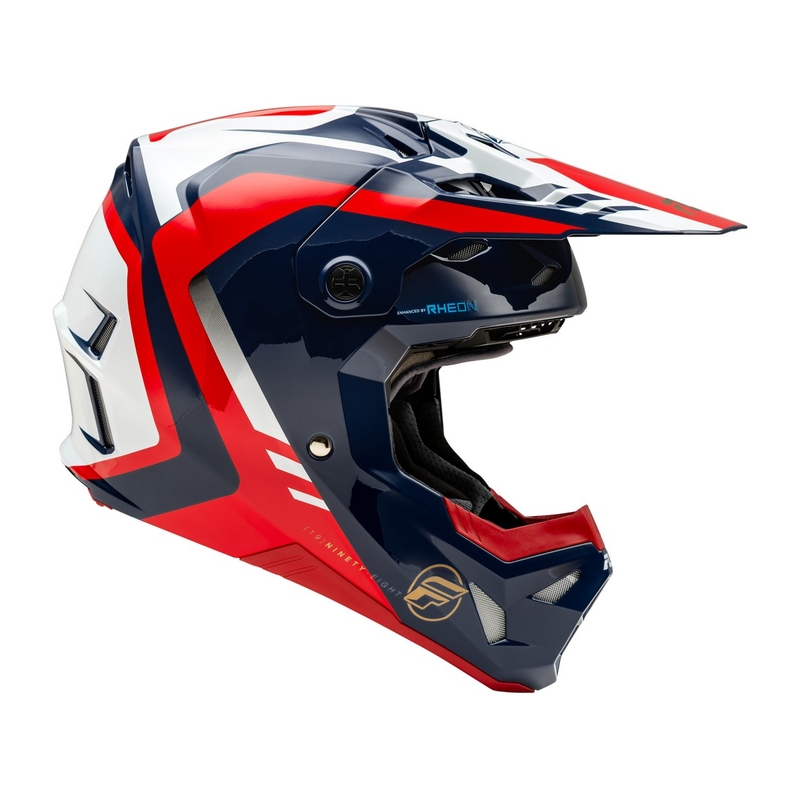 Motorcrosshelm FLY Racing Formula CP rood-wit-blauw