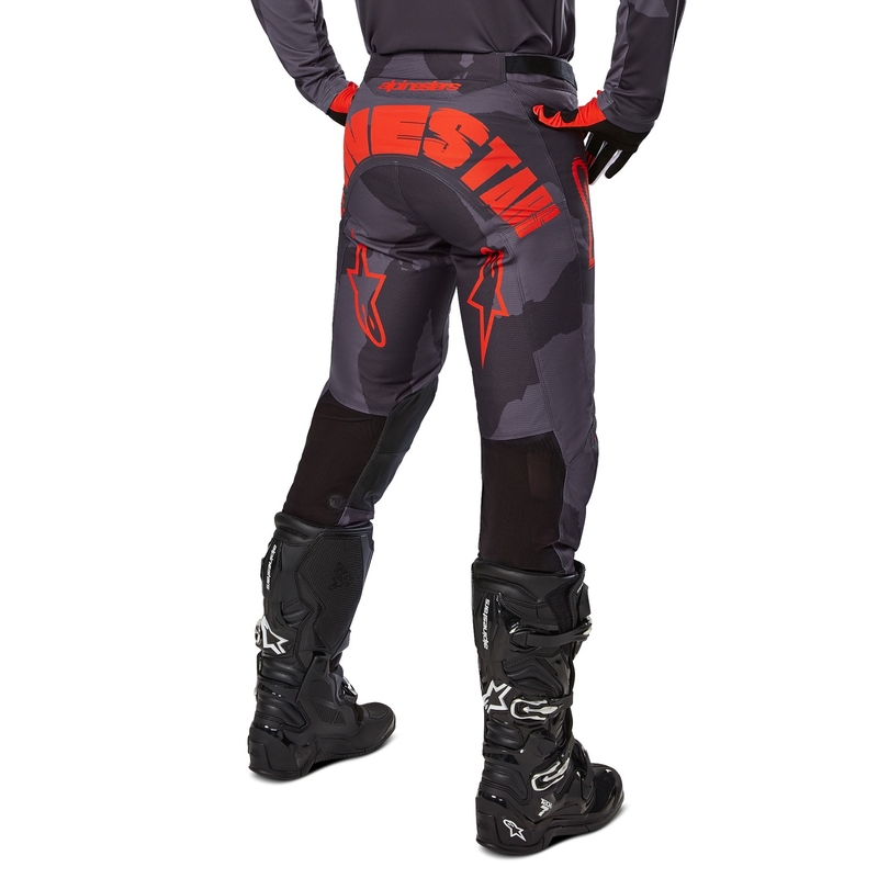 Alpinestars Racer Hollow Motorcrossbroek grijs camo-fluoranje