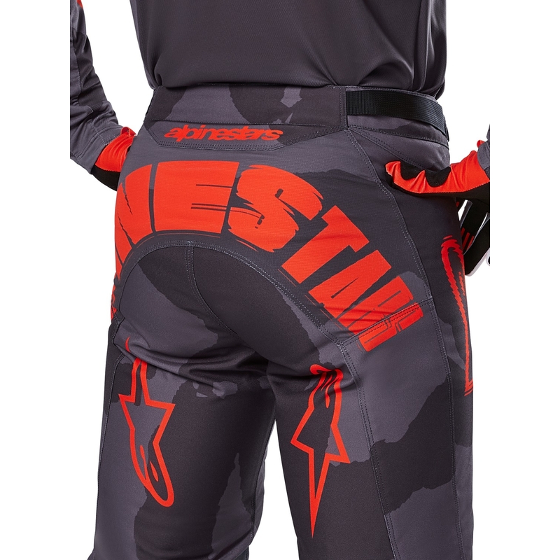 Alpinestars Racer Hollow Motorcrossbroek grijs camo-fluoranje