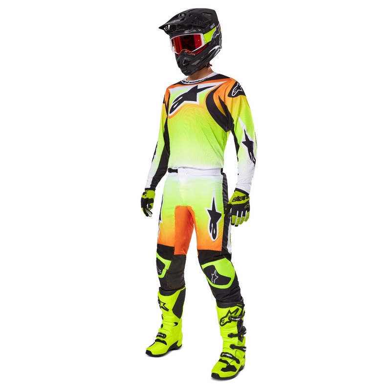 Alpinestars Fluid Wurx Motorcross Broek Geel en Zwart