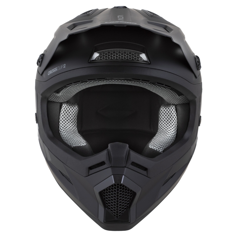 Cassida Cross Cup 2 Alta motorcrosshelm mat zwart-grijs