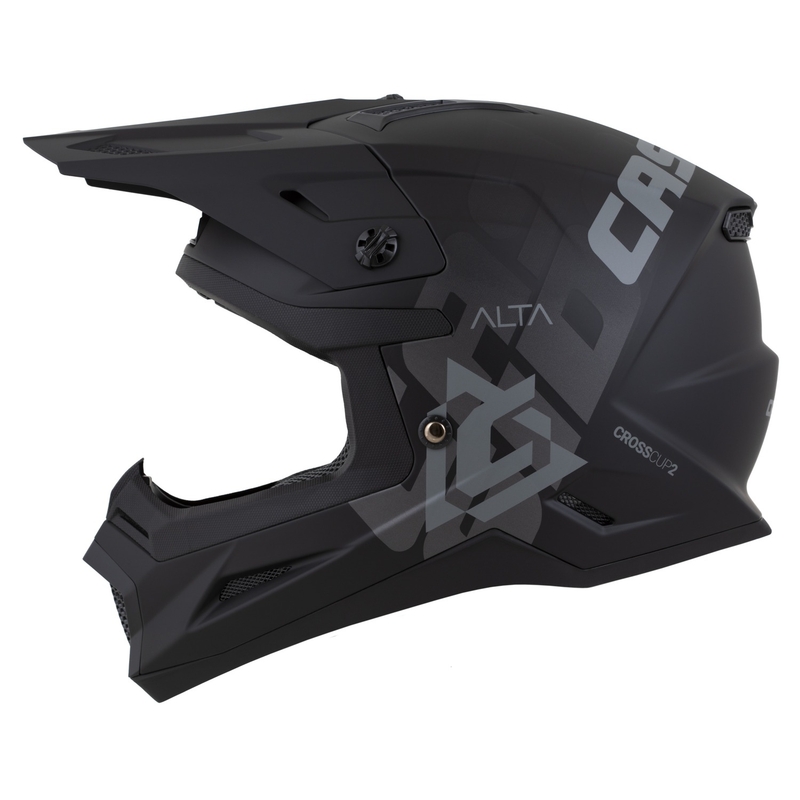 Cassida Cross Cup 2 Alta motorcrosshelm mat zwart-grijs