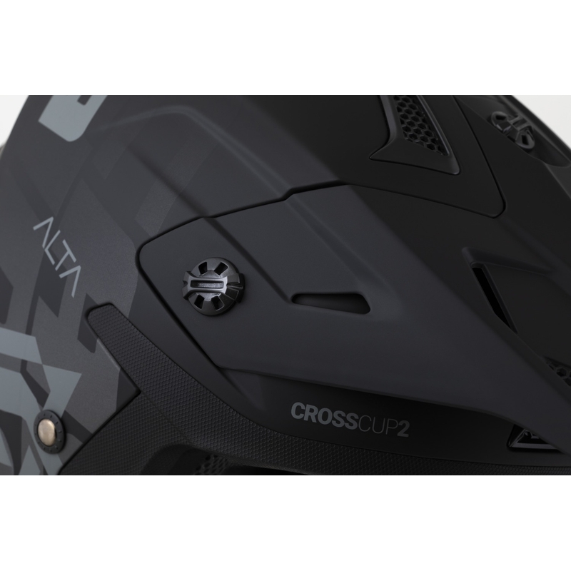 Cassida Cross Cup 2 Alta motorcrosshelm mat zwart-grijs