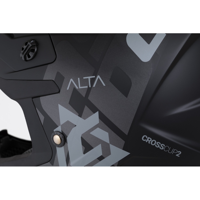 Cassida Cross Cup 2 Alta motorcrosshelm mat zwart-grijs