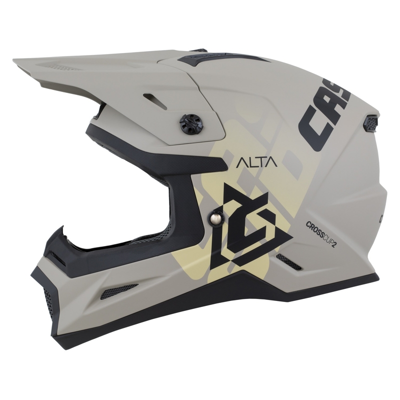 Cassida Cross Cup 2 Alta motorcrosshelm mat zandgrijs