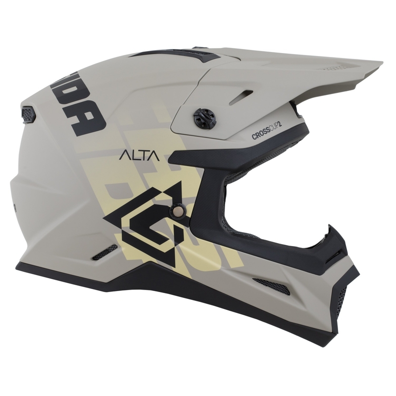 Cassida Cross Cup 2 Alta motorcrosshelm mat zandgrijs