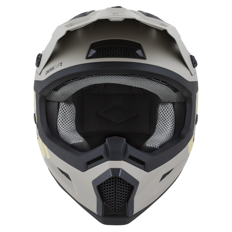 Cassida Cross Cup 2 Alta motorcrosshelm mat zandgrijs