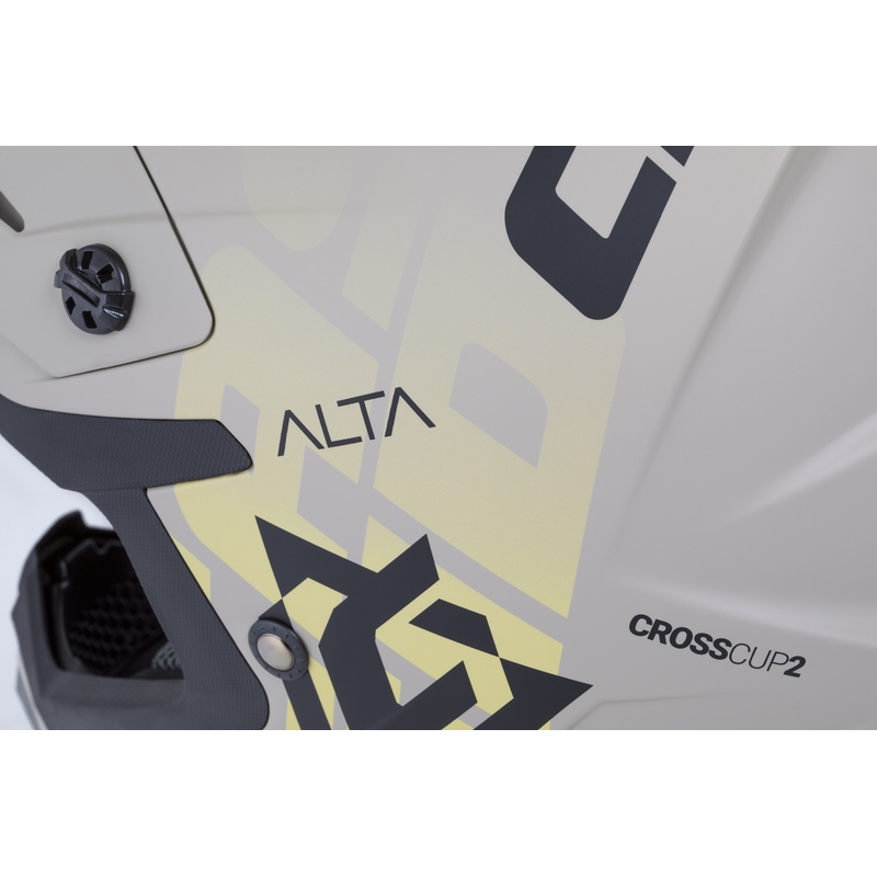 Cassida Cross Cup 2 Alta motorcrosshelm mat zandgrijs