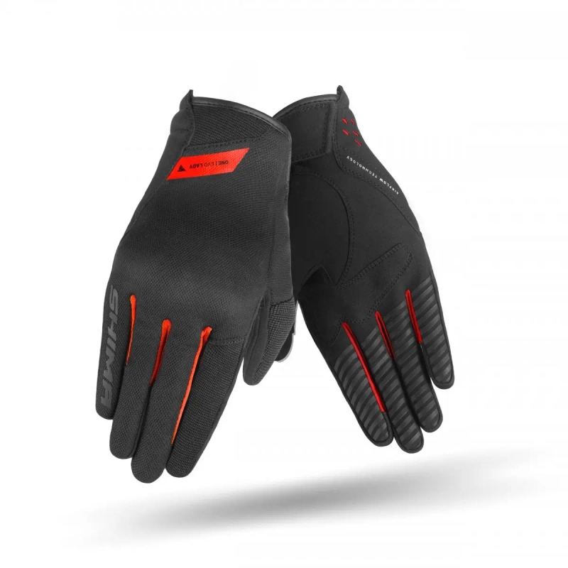 Shima One EVO zwart-rode motorhandschoenen voor dames