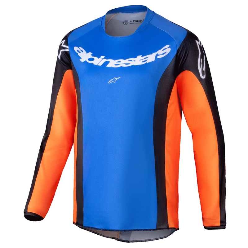 Kinder motorcross trui Alpinestars Racer Smelt oranje en blauw