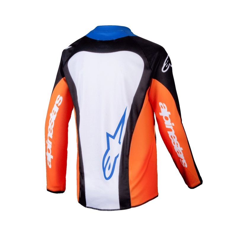 Kinder motorcross trui Alpinestars Racer Smelt oranje en blauw