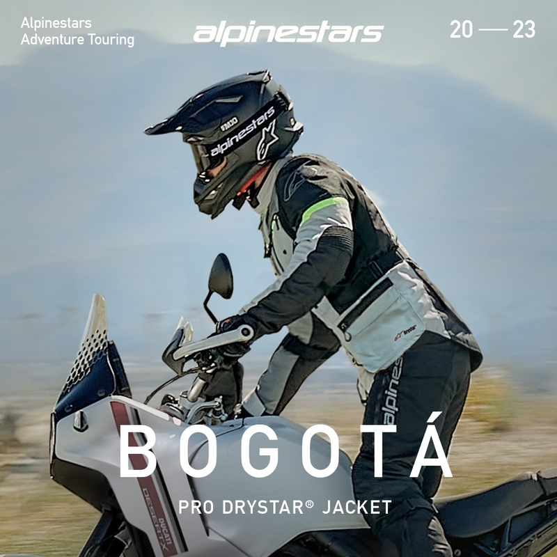 Alpinestars Bogota PRO Drystar motorjack grijs-zwart-fluogeel