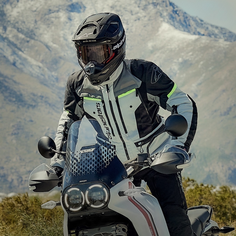 Alpinestars Bogota PRO Drystar motorjack grijs-zwart-fluogeel
