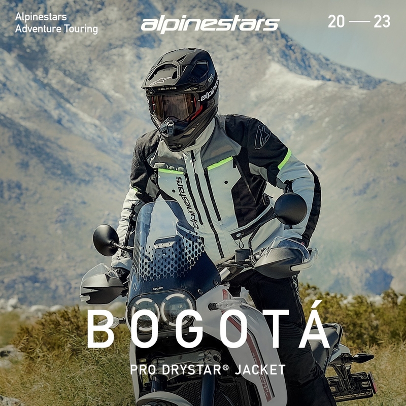 Alpinestars Bogota PRO Drystar motorjack grijs-zwart-fluogeel