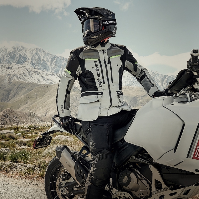 Alpinestars Bogota PRO Drystar motorjack grijs-zwart-fluogeel