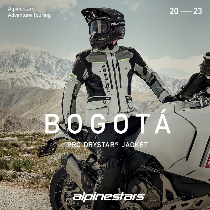 Alpinestars Bogota PRO Drystar motorjack grijs-zwart-fluogeel