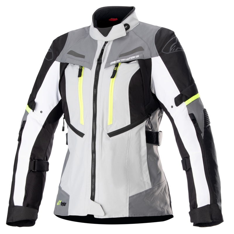 Alpinestars Stella Bogota PRO Drystar dames motorjack grijs-zwart-fluogeel