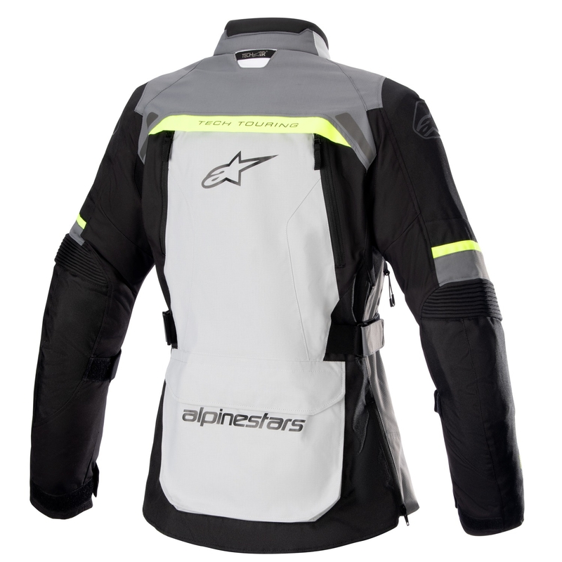 Alpinestars Stella Bogota PRO Drystar dames motorjack grijs-zwart-fluogeel