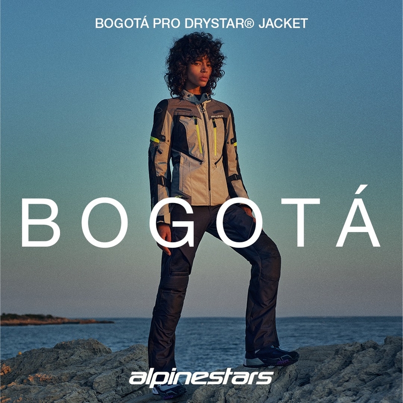 Alpinestars Stella Bogota PRO Drystar dames motorjack grijs-zwart-fluogeel
