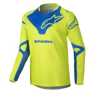 Kinder motorcross trui Alpinestars Racer Veil fluo geel-blauw