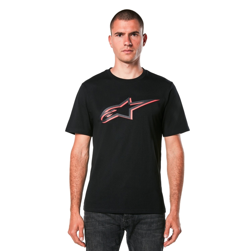 T-shirt Alpinestars Ageless Shadow CSF zwart-rood