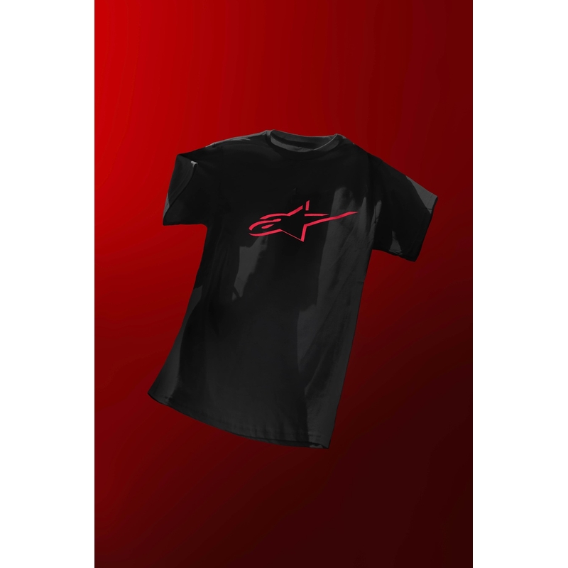 T-shirt Alpinestars Ageless Shadow CSF zwart-rood