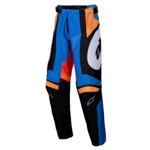 Alpinestars Racer Melt Kinder Motorcross Broek Oranje en Blauw