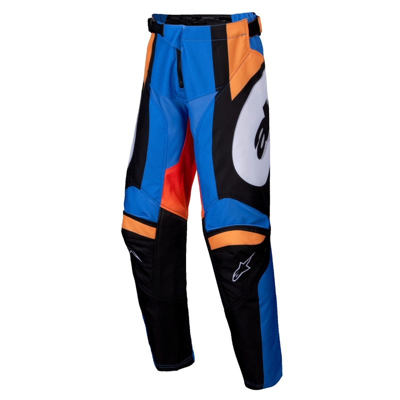 Alpinestars Racer Melt Kinder Motorcross Broek Oranje en Blauw