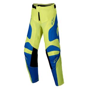Alpinestars Racer Veil fluo geel-blauwe kinder motorcrossbroek