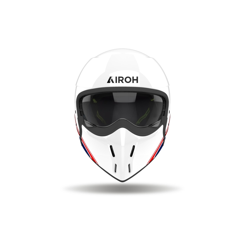 Modulaire motorhelm Airoh J110 Eon glanzend wit-blauw-rood