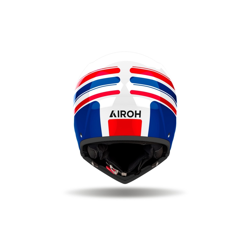 Modulaire motorhelm Airoh J110 Eon glanzend wit-blauw-rood