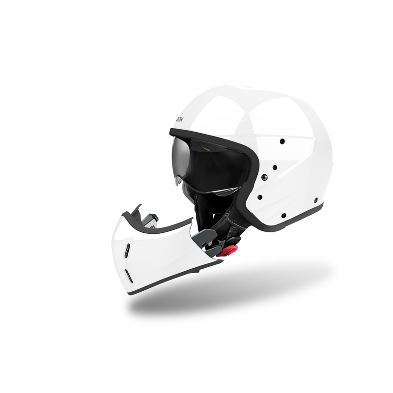 Modulaire motorhelm Airoh J110 Kleur Glanzend Wit