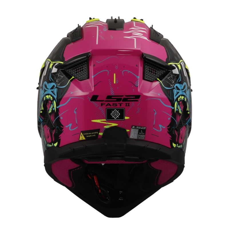 Motorcrosshelm LS2 MX708 Fast II Gorilla paars-geel