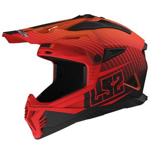 Motorcrosshelm LS2 MX708 Fast II Duck oranje-rood