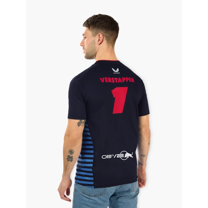 T-shirt Red Bull Racing F1 Max Verstappen donkerblauw