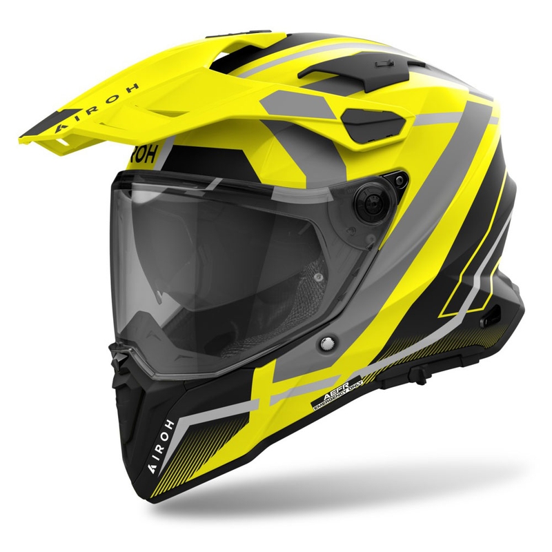 Endurohelm Airoh Commander 2 Mavick mat geel