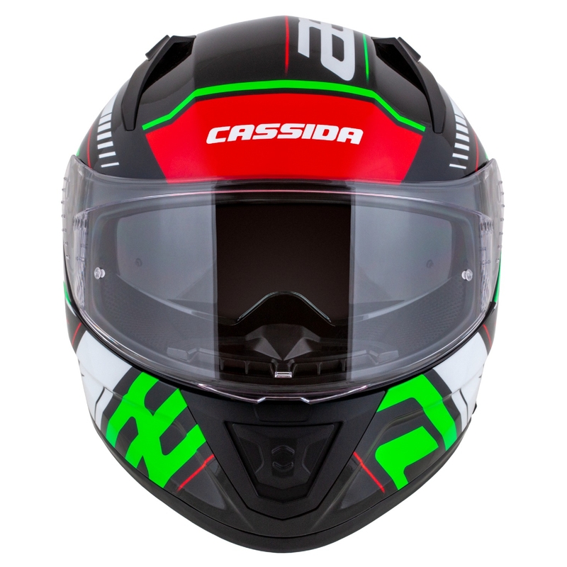 Cassida Aero Drome zwart-rood-groen-wit integraal motorhelm