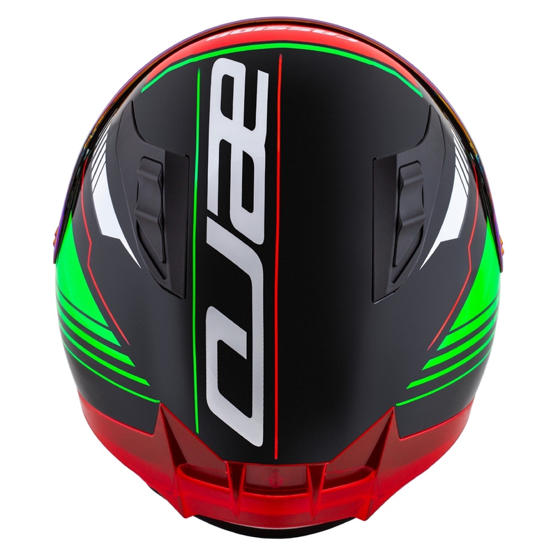 Cassida Aero Drome zwart-rood-groen-wit integraal motorhelm