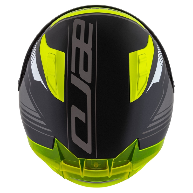 Cassida Aero Drome zwart-fluo geel-wit-grijs integraal motorhelm