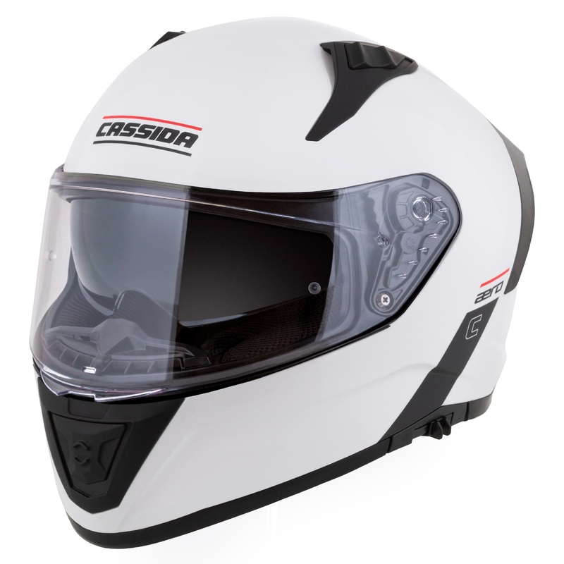 Cassida Aero integraal motorhelm mat wit-zwart