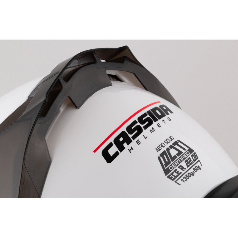 Cassida Aero integraal motorhelm mat wit-zwart