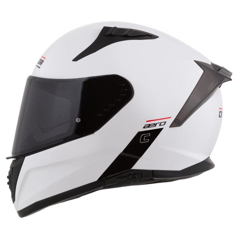 Cassida Aero integraal motorhelm mat wit-zwart
