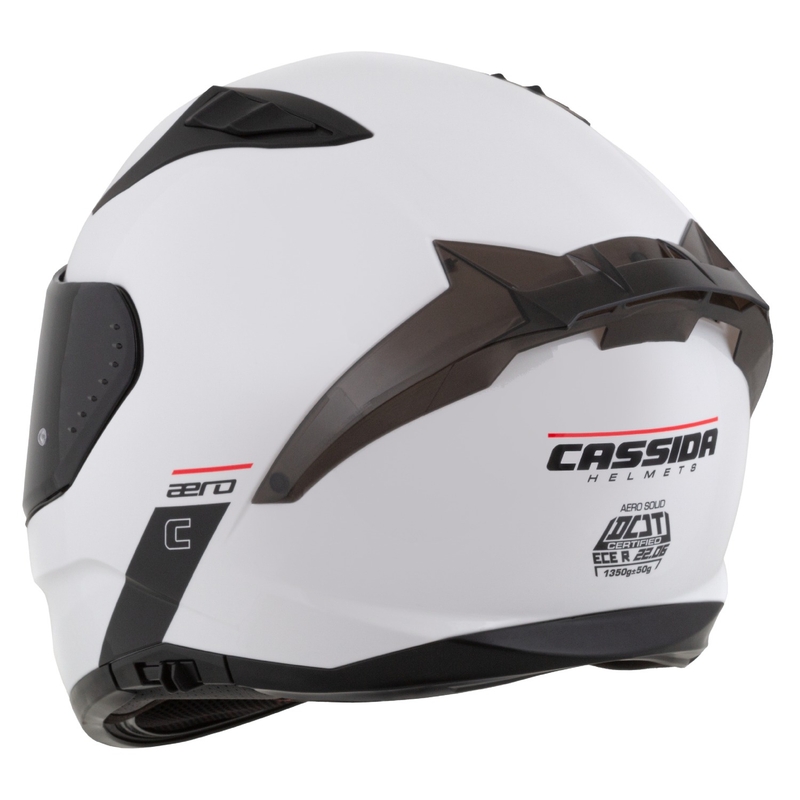 Cassida Aero integraal motorhelm mat wit-zwart